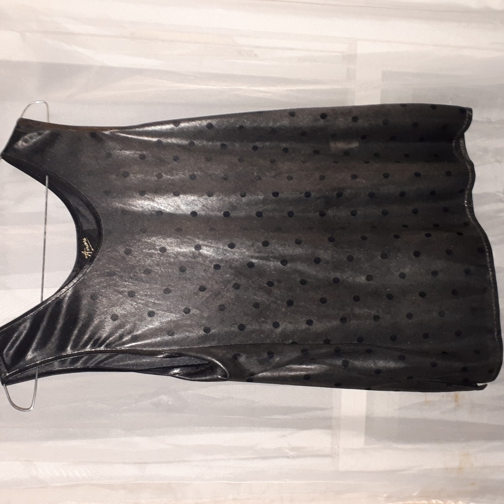 Sleeveless blouse, Amari, Size 14, Black and Silver.